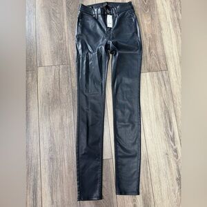 White House Black Market High Rise Coated Skinny Jeans
